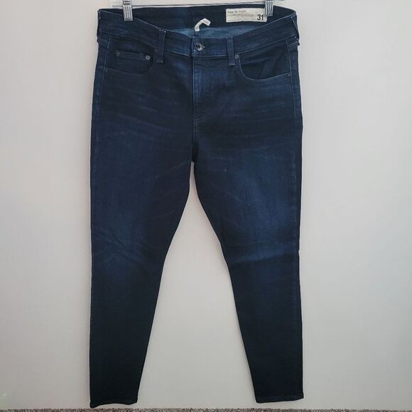 Rag & Bone Women's Dark Blue Jeans - Picture 6 of 7